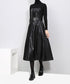 black midi sleeveless dress